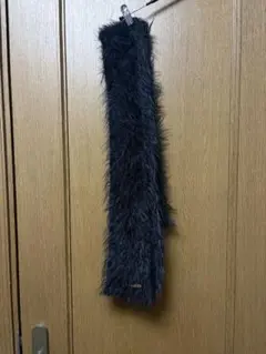 ダークグレー ロングファーマフラー