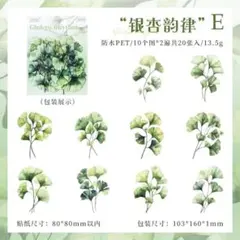 【同梱価格150円】　リーフPETシール　コラージュ素材　E
