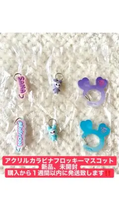 TWICEアクリル カラビナフロッキーキーホルダー2個セット