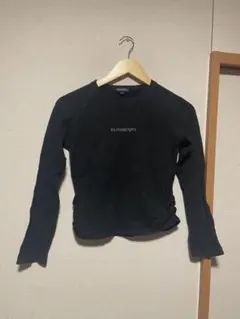 BURBERRY ストーンロゴ　黒 長袖トップス　S