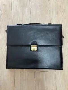 昭和レトロ★黒 レザー ★ビジネスバッグ