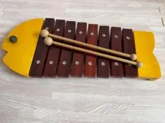 ボーネルンド おさかなシロフォン 黄色 木琴 バチ2本付き 音出し確認済み