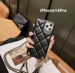 iPhone14 Pro ケース iPhoneケース スマホ ショルダー キルト
