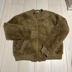 ブラウン フリース ボアジャケット