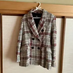 新品未使用タグ付き✨ZARA/ザラ ダブルブレストツイードジャケット M