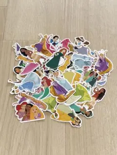 ディズニー　プリンセス　シール　フレーク　ステッカー
