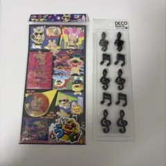 シール 絵がうごくシール 立体 ぷっくり 平成レトロ 音符 音符シール 平成女児