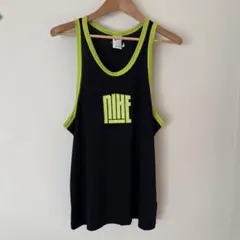 Nike DRI-FIT タンクトップ S 黒/蛍光グリーン