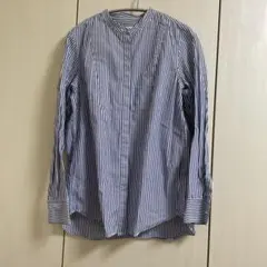 グリーンレーベルのストライプブラウス、ブルー系シャツ