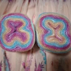 モヘア毛糸グラデーションカラー2点