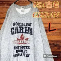 底値❣️アメリカ古着 GILDAN ギルダン スウェット トレーナー Ｌ グレー