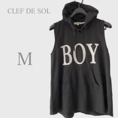 クレドソル　ノースリーブプリントパーカー　ブラック　M カジュアルのサムネイル