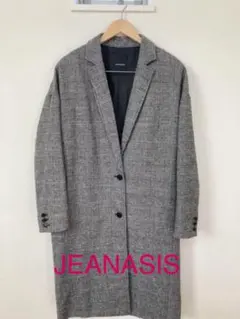 チェスターコート ロングコート　ジーナシス　チェック柄