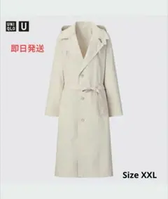 UNIQLO U フーデッドロングコート トレンチコート　薄手 春 大きいサイズ
