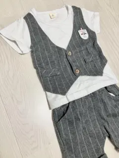 [美品] フォーマルセット 80cm ベスト付き スーツ