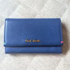 美品Paul Smith ネイビー レザー 名刺入れ