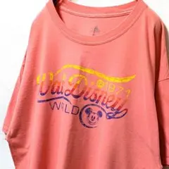 ディズニー ウォルトディズニーワールド1971 Tシャツピンク朱色XL古着