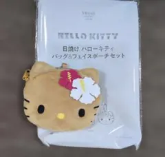 新品‼️sweet 雑誌　付録　日焼けキティ　ハローキティ フェイスポーチのサムネイル