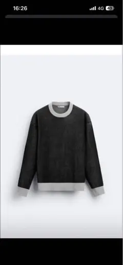 ZARA テクスチャー　セーター　L
