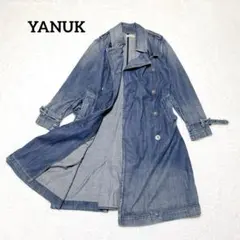 YANUK ヤヌーク デニムトレンチコート　ライトアウター ベルト付き