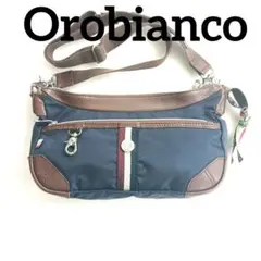 Orobianco オロビアンコ ショルダーバッグ ネイビー ブラウン イタリア