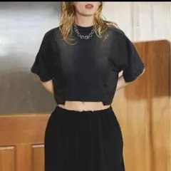 MAISON SPECIAL ドッキングクラッシュショートTシャツ ブラックのサムネイル