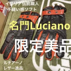 【最高級レザー手縫い】本場フィレンツェLuciano/本革レザー手袋メンズ9