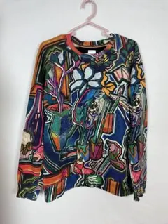 美品 Paul Smith オールオーバープリントスウェットシャツ