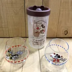 【ミッキーマウスポット】菓子仕様＆ミッキーマウス・ミニーグラス（2 セット）Ⓜ︎