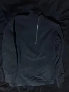 黒　ボアジャケット　ハーフジップ　春冬