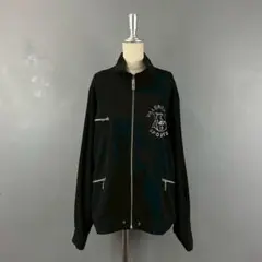 日本製 バレンザポー 薄手 ジップアップ ジャケット ハイネック ラインストーン