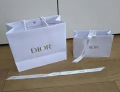 DIOR ショップ袋 ショッパー 2種セットリボン付き【匿名配送　送料込】