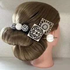 木札髪飾り　祭り髪飾り　浴衣　和装　髪飾り