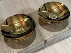 金属製彫刻入り皿5枚セット　金小槌・金製品　金盃・24K-GP 金属製彫刻入り皿5枚セット 金小槌・金製品 金盃・24K-GP 2025