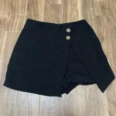 ZARA ブラック ラップショートパンツ S