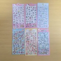 正規品 サンリオ シマエナガ 硬いシール ぷっくりシール 立体シール6枚セットのサムネイル
