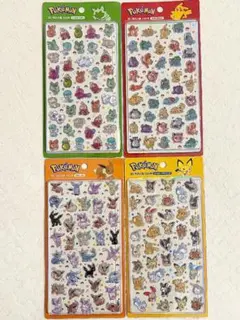 【韓国限定】ポケモン　3Dクリスタルステッカー　4種セット