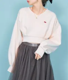 AMロゴクロップドスウェット