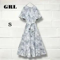 グレイル/前後2way/リボンベルト付き/花柄/プリーツ/フレアワンピース/春夏