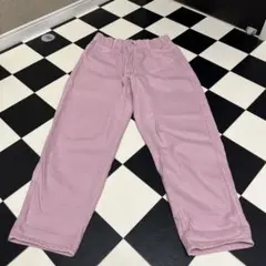 H&M ピンクワイドデニム38