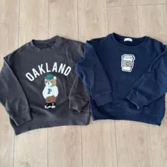 コカとビールームのサガラワッペントレーナー2枚セット　スウェット　coca