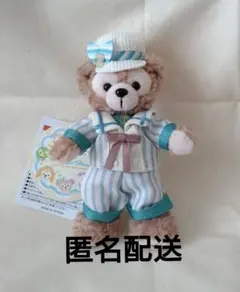 ダッフィー　ぬいぐるみバッジ　ファインドユアビューティフルブルー　ディズニーシー