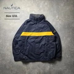 00sNAUTICAノーティカリバーシブルナイロンジャケットフリースy2kXXL