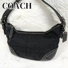 美品‼️【COACH】ワンショルダー シグネチャー レザーブラック10763 