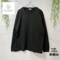 BEAUTY&YOUTH 長袖ニット XL 黒 ユニセックス 無地 ゆったり