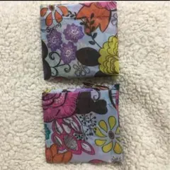 ③ 折りたたみエコバッグ　花柄　2点セット 花柄エコバッグ 多色 軽量