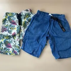 エフオーキッズ　小さめ130ハーフパンツ　2枚セット