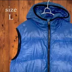 CAMP7 キャンプセブン✨ダウンベスト【Ｌ】フード　フルジップアップ