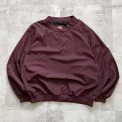 USA古着　HIGHLANDER　ナイロンプルオーバー　ボルドー　ゲーム　XXL