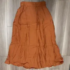 INGNIオレンジ フレアスカート Fサイズ